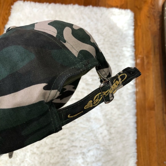 Ed Hardy authentic vintage camouflage bulldog hat. Worn 1x Swagger throwback! - Picture 5 of 11